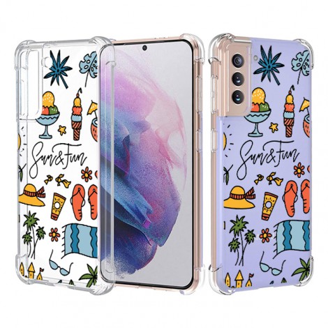 เคส Samsung Anti-Shock [ SUMMER ] สำหรับ Galaxy S22 / S21 / Note20 / 10 / 9 / S20 / FE / S10 / S10e / Plus / Ultra / Lite